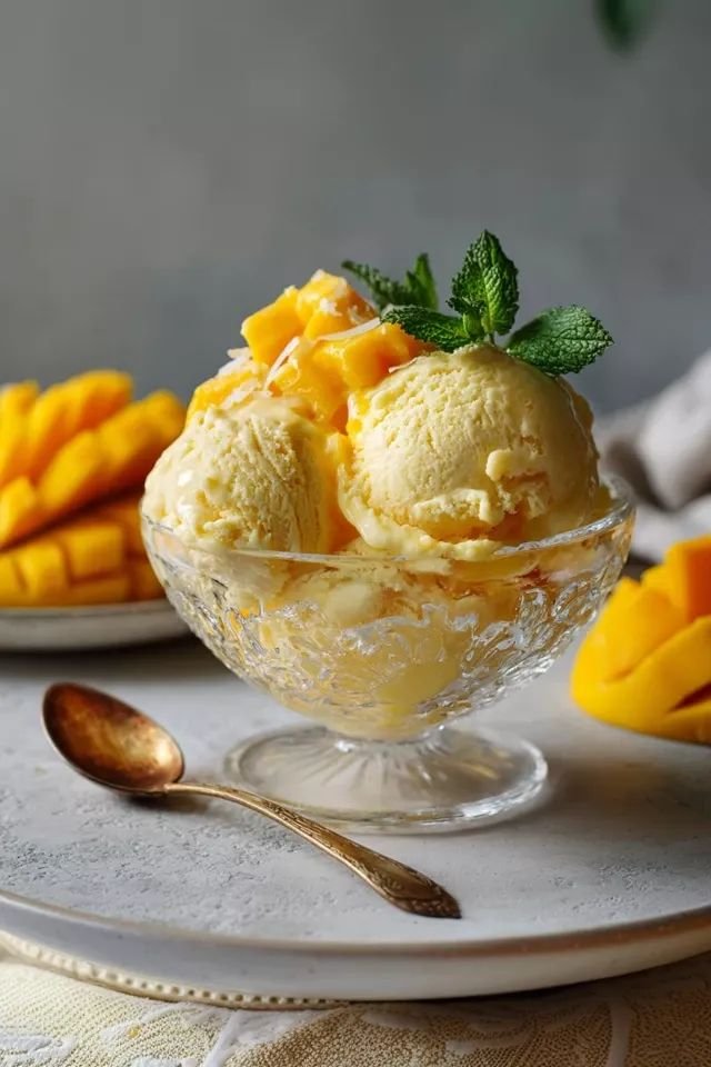 deliciously creamy vegan mango ice cream recipe for a refreshing treat