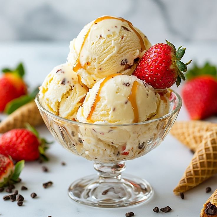 homemade vanilla ice cream – a classic dessert made fresh & creamy! 🍦✨ ✅ ingredients 2 cups (480ml) heavy cream 🧴 1 cup (240ml) whole milk 🥛 ¾ cup (150g) granulated sugar 🍬 1 vanilla bean (or 2 tsp