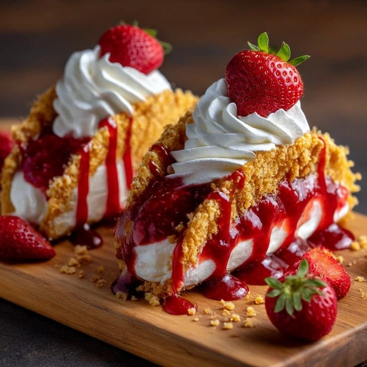 strawberry crunch cheesecake tacos recipe 5